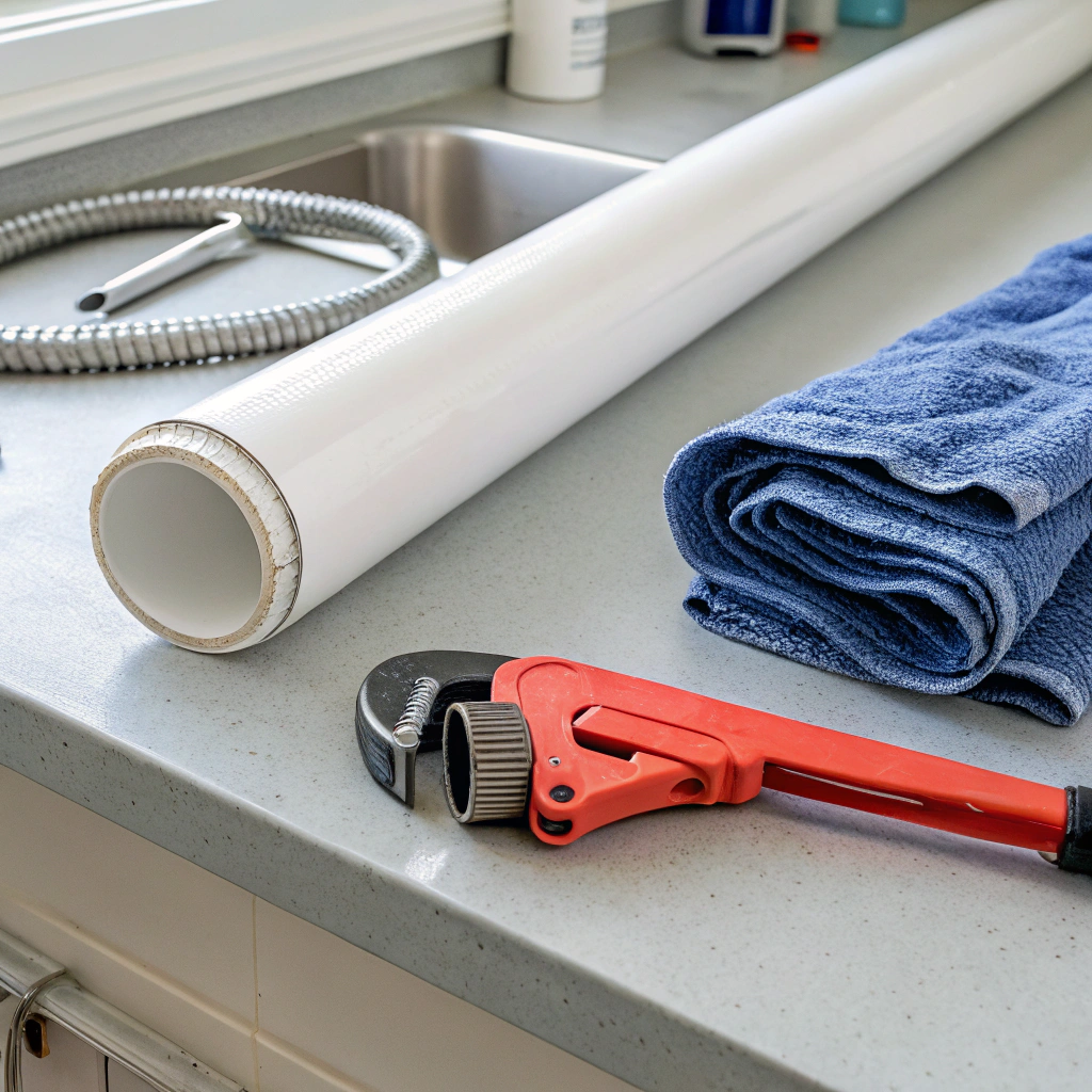 Clean plumbing and drain pipes texture